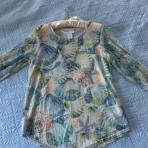 Alfred dunner brand new small seashell top